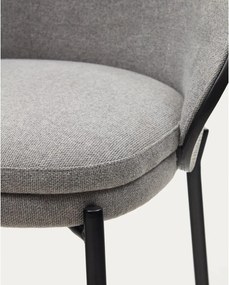 Fekete-szürke bárszék (ülésmagasság 77 cm) Eamy – Kave Home