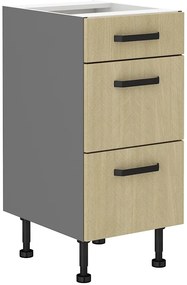 Alsó konyhaszekrény Scarmi 40 D 3S BB PREMIUM BOX (Antracit + Herringbone scandi). 1049745
