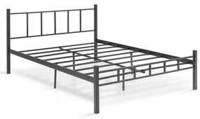 ORMEL fém franciaágy, 160 x 200 cm, fekete, 200 kg teherbírás