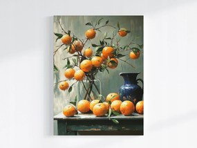 Poszter Dekoráció Váza Narancs Mandarin Kancsó 60x80
