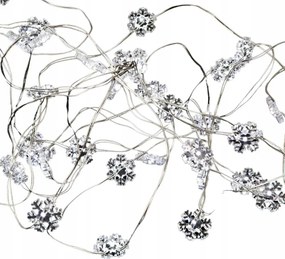 Karácsonyi Fényfüzér Hópehely Led Dekoráció Karácsonyra 20 Db Lámpa