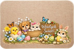 Lenvászon Lábtörlő Ajtó Ajtóhoz Boldog Húsvéti Ünnepeket Ajándék