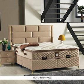 Boxspring ágy 160x200, világosbarna, GOLDBIA