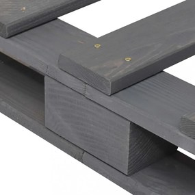 szürke tömör fenyőfa raklap ágykeret 200 x 200 cm