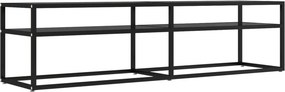 vidaXL fekete edzett üveg TV-szekrény 160 x 40 x 40,5 cm