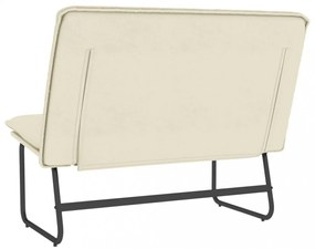 vidaXL krémszínű műbőr pad 100 x 75 x 76 cm