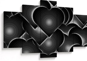 Fekete-fehér szív képe (150x105 cm)