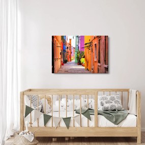 Színes olasz utca képe (90x60 cm)