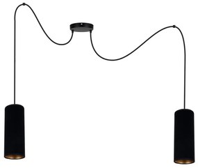 Csillár zsinóron AVALO 2xE27/60W/230V pók fekete