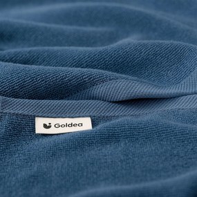 Goldea bordűr nélküli frottír törölköző és fürdőlepedő soft – petróleum színű 50 x 100 cm