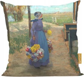 Virágos lány párna Hollandiában George