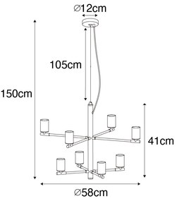 Modern függőlámpa fekete 8-as - Osprey