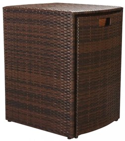 vidaXL 3 darabos barna polyrattan bisztrószett párnákkal