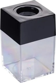 Gemkapocstartó, mágneses, négyszögletű, OFFICE PRODUCTS, átlátszó-fekete (D8461190)