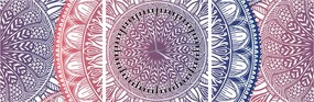 Mandala kép (órával) (90x30 cm)