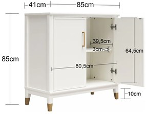 Rózsaszín szekrény 86x85x41 cm Westerleigh – CosmoLiving by Cosmopolitan