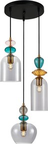 Italux modern függeszték busco fekete sokszínű arany itxpnd-30263-3abrosg