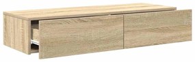 Falipolc fiókokkal sonoma tölgy 100x36x19 cm műszaki fa