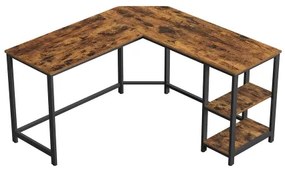 SOLEA sarokíróasztal barna/fekete