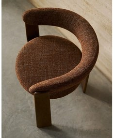 Barna kőrisfa karfás étkezőfotel Granite – Kave Home