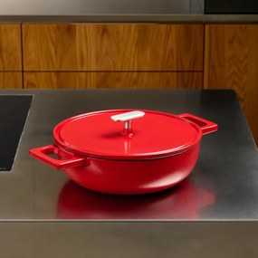 Öntöttvas serpenyő fedővel ø 26 cm tegame Mattia 3.0 – FABINI