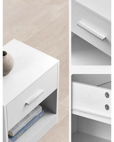 E1081 WT éjjeliszekrény szett, fehér, 2 db