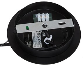 Design függőlámpa fekete füstüveggel, kerek, 6-os - Mochan