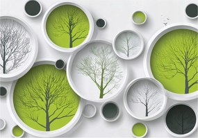 Fotótapéta Absztrakt 3D Fák Geometria Falra Hálószoba Nappali 150x105