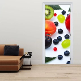 Fotótapéta ajtóra - Gyümölcs vízcseppekkel (95x205cm)
