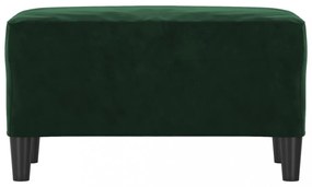 sötétzöld bársony pad 70x35x41 cm