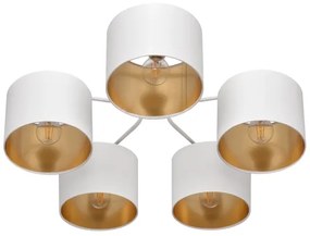 Felületre szerelhető csillár ALBA 5xE27/15W/230V fehér/arany