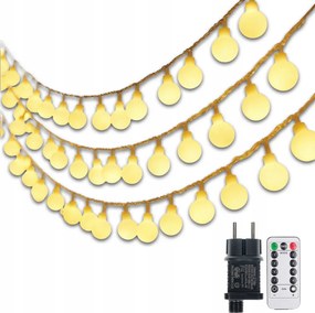 KarĂĄcsonyfa FĂ©nyfĂŒzĂ©r GolyĂłk 100LED KĂŒltĂ©ri BeltĂ©ri FehĂ©r Meleg Mese 15