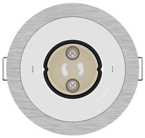 beépített spotlámpák 24 db kerek GU10 ezüst Ø91 mm