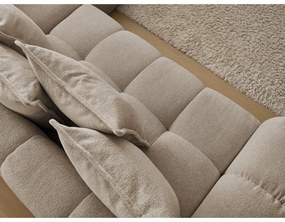 Szürkésbarna zsenília kinyitható-tárolóhelyes sarokkanapé (jobb oldali-L alakú) Everest – Bobochic Paris