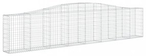 vidaXL 20 db íves horganyzott vas gabion kosár 400x30x80/100 cm