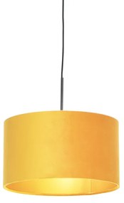 Lógólámpa bársony árnyékolóval okker arannyal 35 cm - Combi