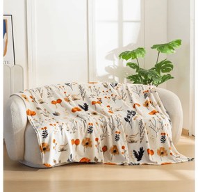 Mikroplüss pléd PAPAVA, krémszínű Méret: 200 x 220 cm