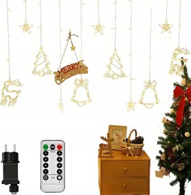 LED-es fĂ©nyfĂŒggöny rĂ©nszarvas 2,3m 138LED meleg fehĂ©r KarĂĄcsony