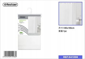 Fehér Zuhanyfüggöny 180x180cm