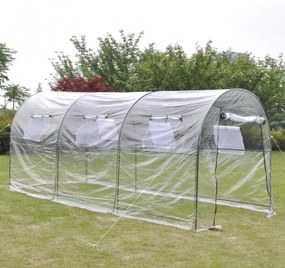 Nagyméretű hordozható kültéri melegház bejárattal