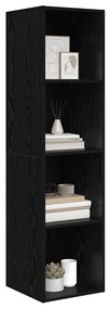 Fali TV szekrény Musta tammi 37 x 37 x 142.5 cm Faanyag