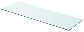 2 db átlátszó üveg paneles polc 80 x 25 cm