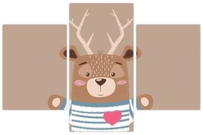 Kép - Szarvas csíkos ingben (90x60 cm)