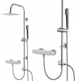 Zuhanyoszlop Szett Esőztető Termosztát Csaptelep