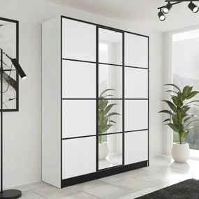 Eden 3D Gardróbszekrény 156,4cm, Fehér