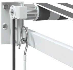 antracit/fehér szövet/alumínium behúzható napellenző 3,5x2,5m