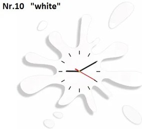 Modern falióra fröccsenő formájú fehér