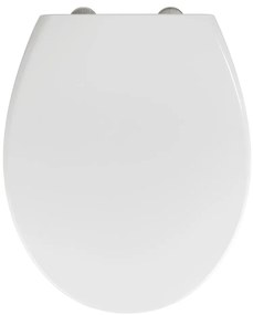 WENKO 22973100 - WC-ülőke DELOS 44,5 x 37,5 cm, fehér/ezüst