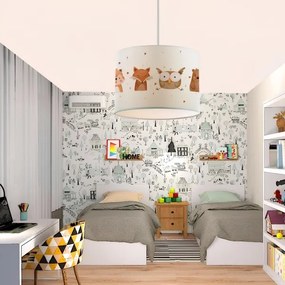 Gyermek csillár CANDY 1xE27/40W/230V fehér/barna