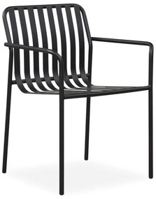 Kaya kerti szék, fém, fekete